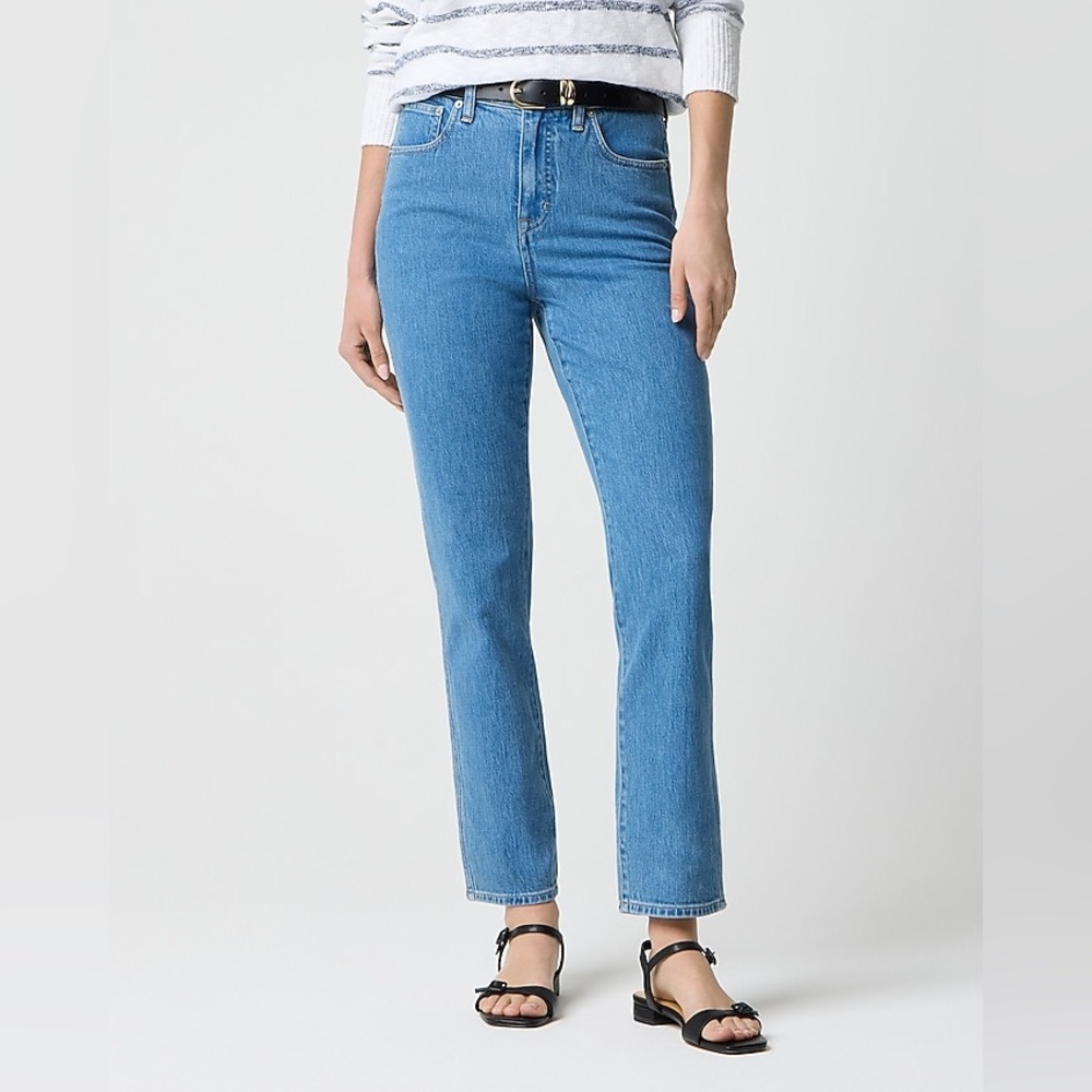 J Crew Fac NWT Classic Vintage Jeans Size 34T or Size 18 Tall in Med Marble Wash